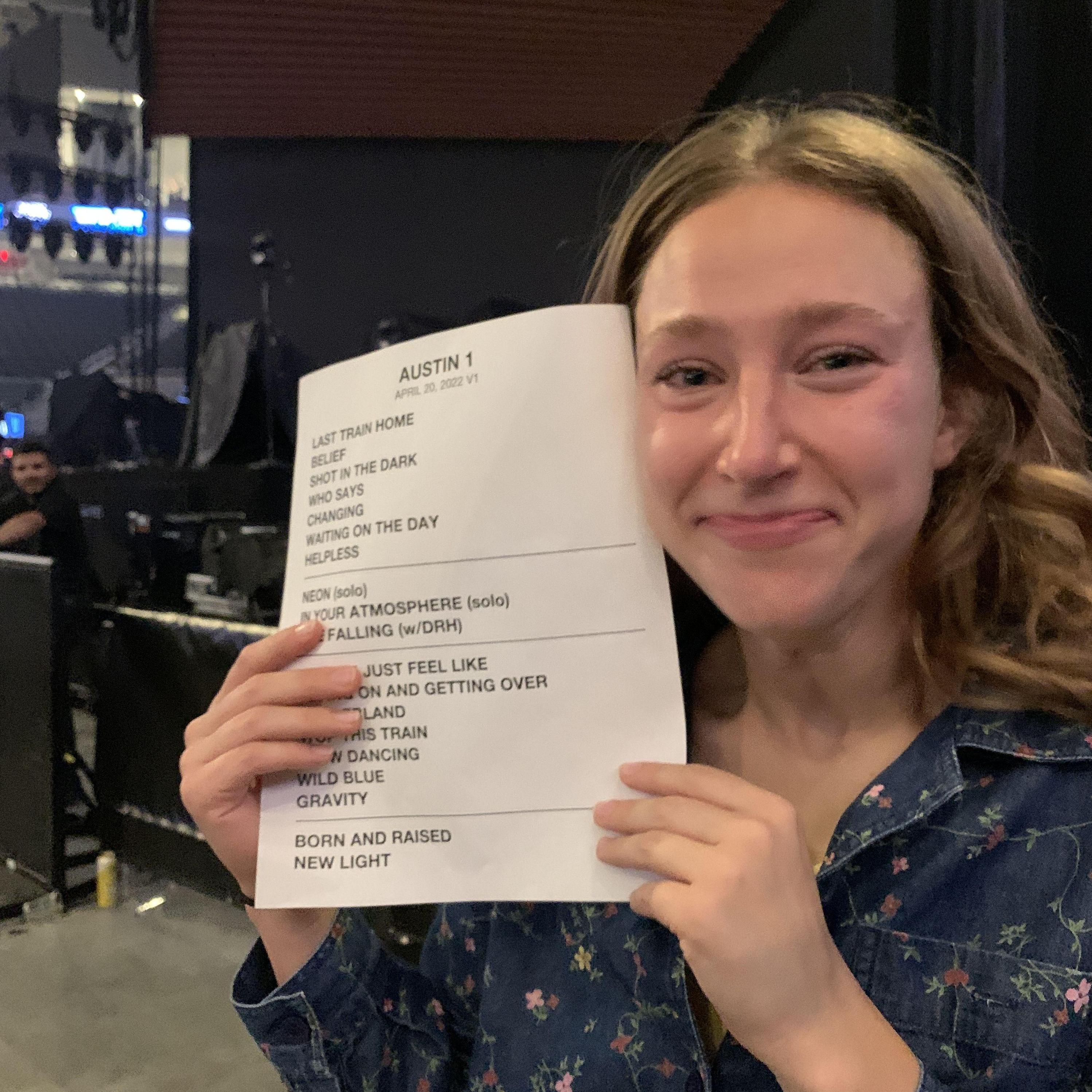 The number one item on Macy's bucket list (made at 14) was to see John Mayer in concert. It was one of our favorite nights together & Macy got the setlist!! Many tears were shed.