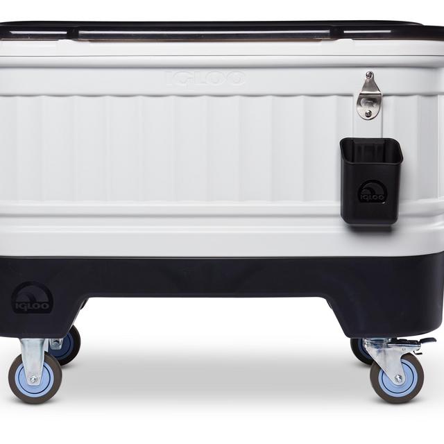 Igloo 125 qt. Party Bar Wheeled Ice Chest, White and Black