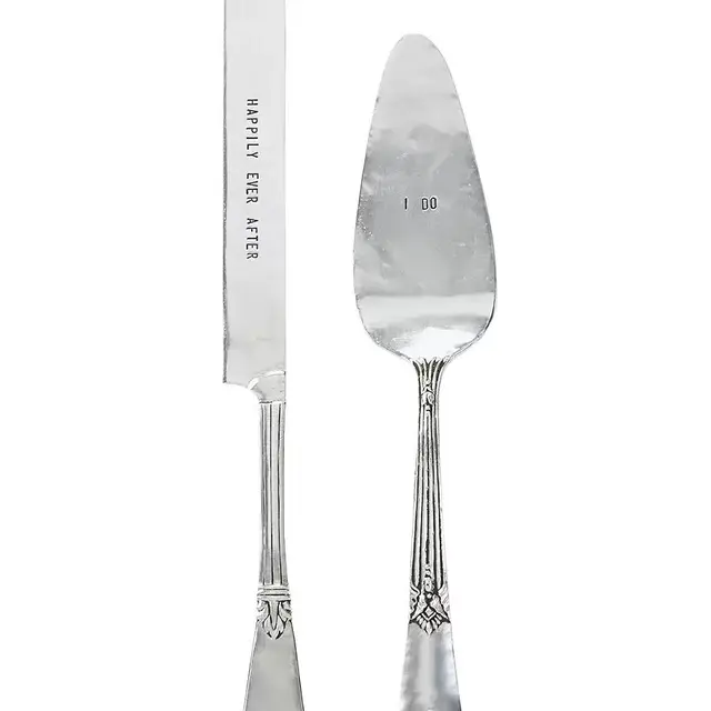 Wedding I Do & Happily Ever After Cake Knife & Server Set