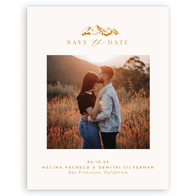 Nutmeg, Orange Wedding Digital Save the Date - Crispin Photo