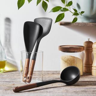 Silicone 3-Piece Cooking Utensil Set with Wood Handle