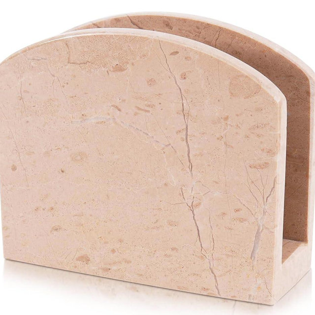 Radicaln Marble Napkin Holder 5.5" Inch Verona Handmade Serviette Holder - Kitchen Table Top Decor, Napkins For Coffee Table, Cocktail Napkin Holder, Kitchen Accessories