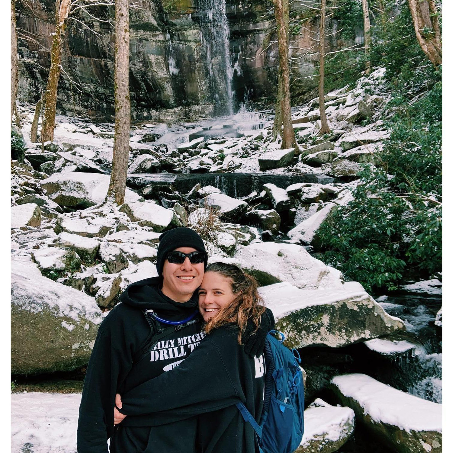 Bailey somehow convinced Alexis to go on this hike to see a waterfall. Lots of slip and slidding on the way up. Dec 2020