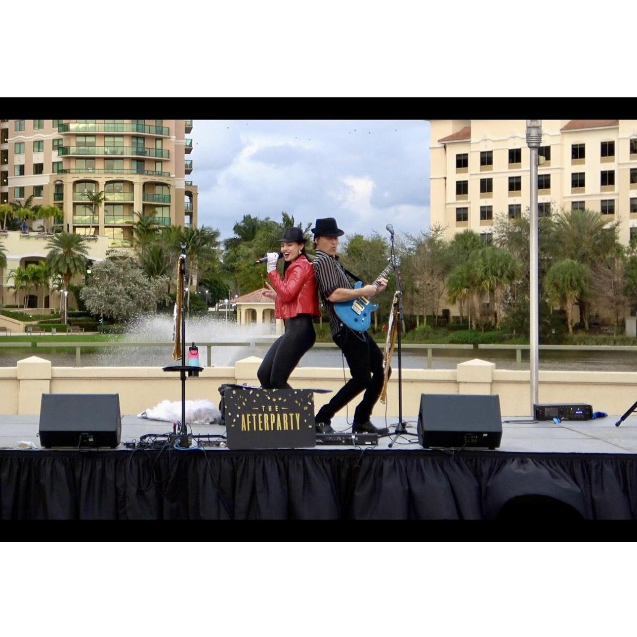 From our first gig together in Florida!