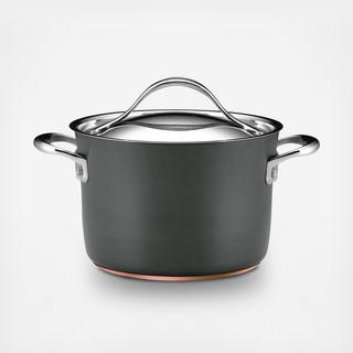 Nouvelle Copper Hard Anodized Covered Saucepot