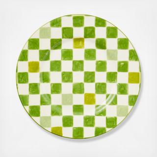 Check Stoneware Dinner Plate
