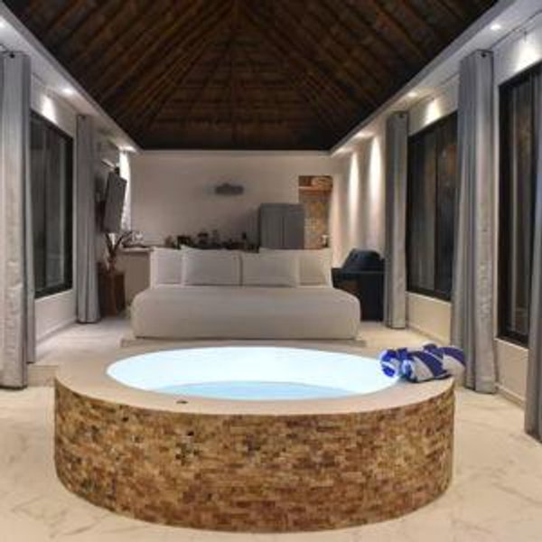 Floating breakfast in the hot tub
