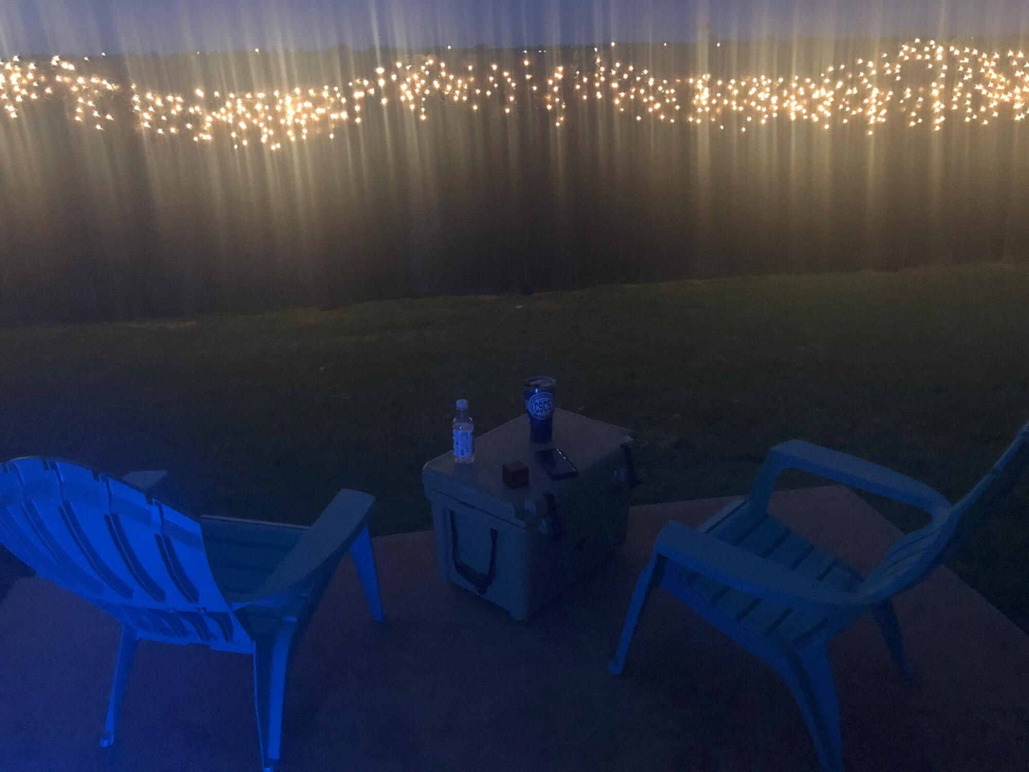 Jacob forbid me from going in the back yard for an entire afternoon, set all this up plus had music playing, and I still had no clue I was being proposed to until he did it! 🤦‍♀️