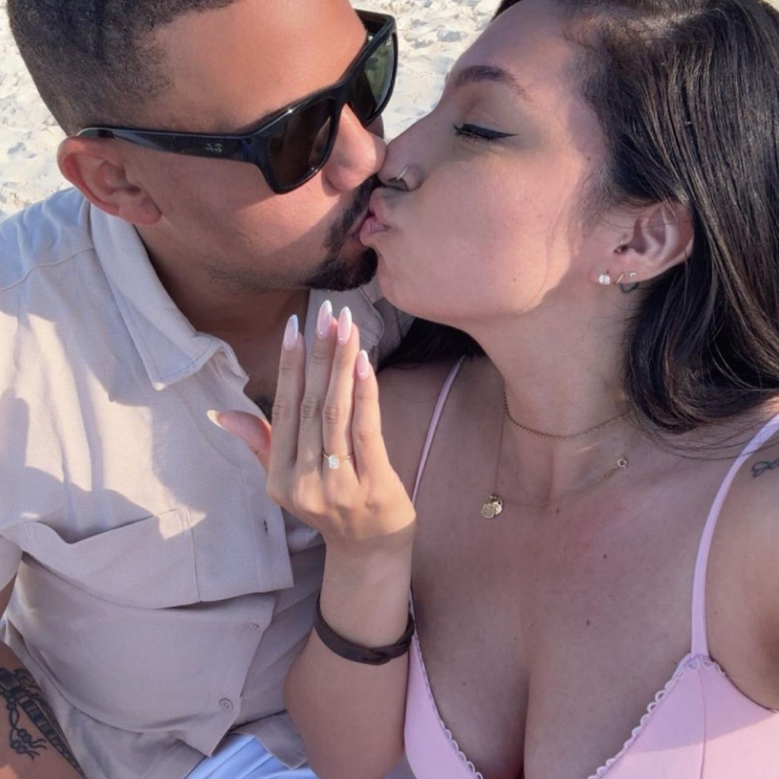 Moments after getting engaged