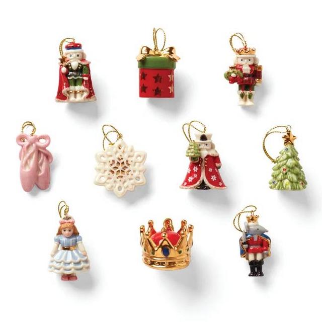 Lenox 10 Piece the Nutcracker Hanging Figurine Ornament Set