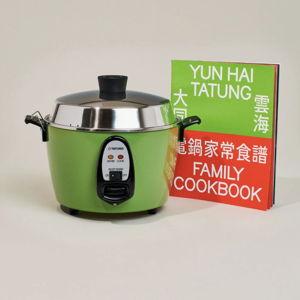 Tatung Electric Rice Cooker and Steamer (6-cup Stainless Steel), Green
