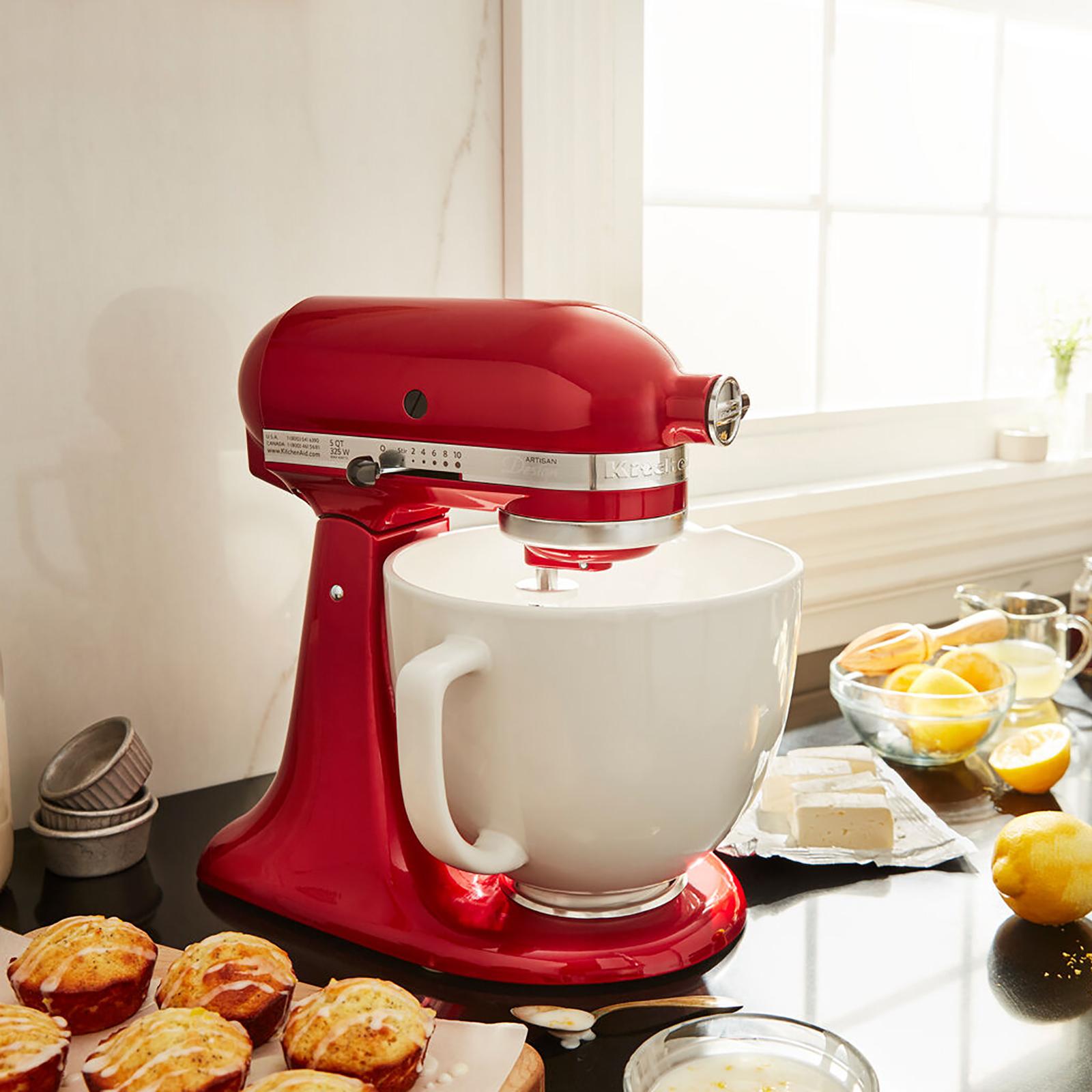 KitchenAid Stand Mixer Classic Column White 5-Qt. Ceramic Mixing Bowl with  Spout and Handle + Reviews