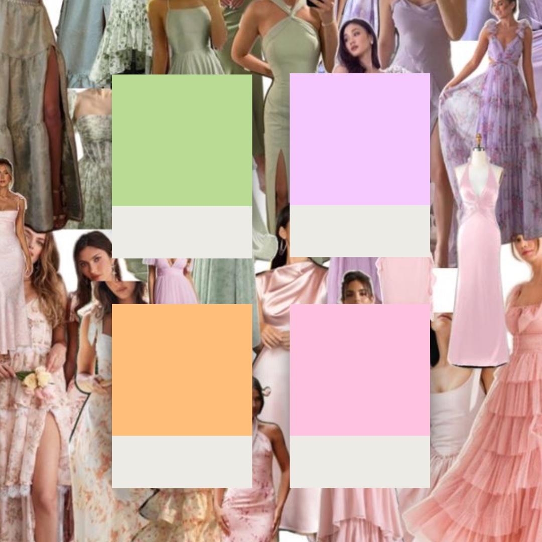 Women: Pastel or floral cocktail dresses