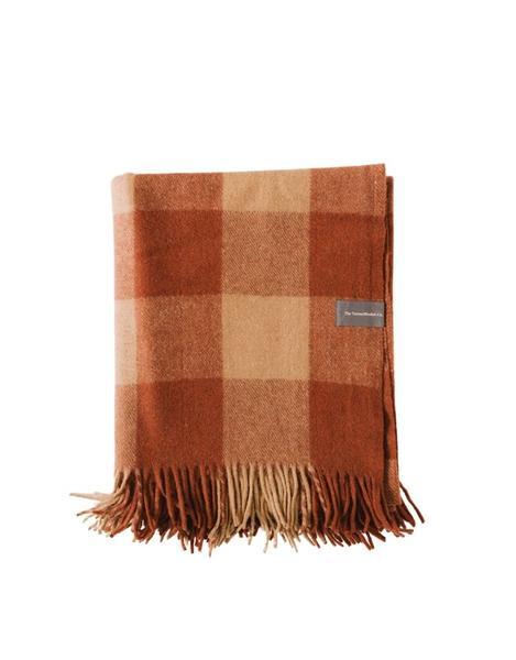 Rust & Camel Recycled Wool Blanket