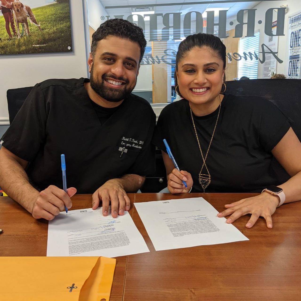 We signed for our first home! 