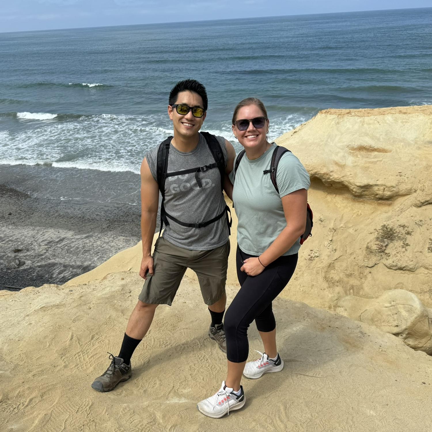One of our first dates during Bella’s first trip to San Diego. Torrey Pines State Natural Reserve. We recommend this hike!