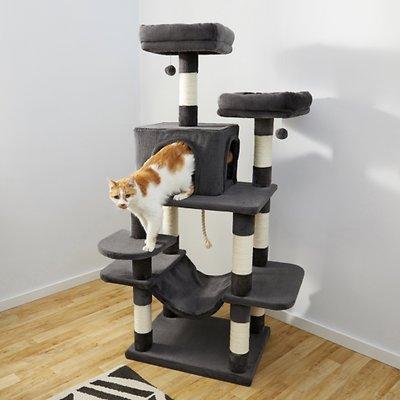 59-in Faux Fur Cat Tree & Condo