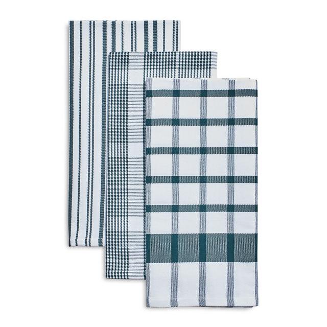 Assorted Twill Kitchen Towels, 28" x 20", Set of 3