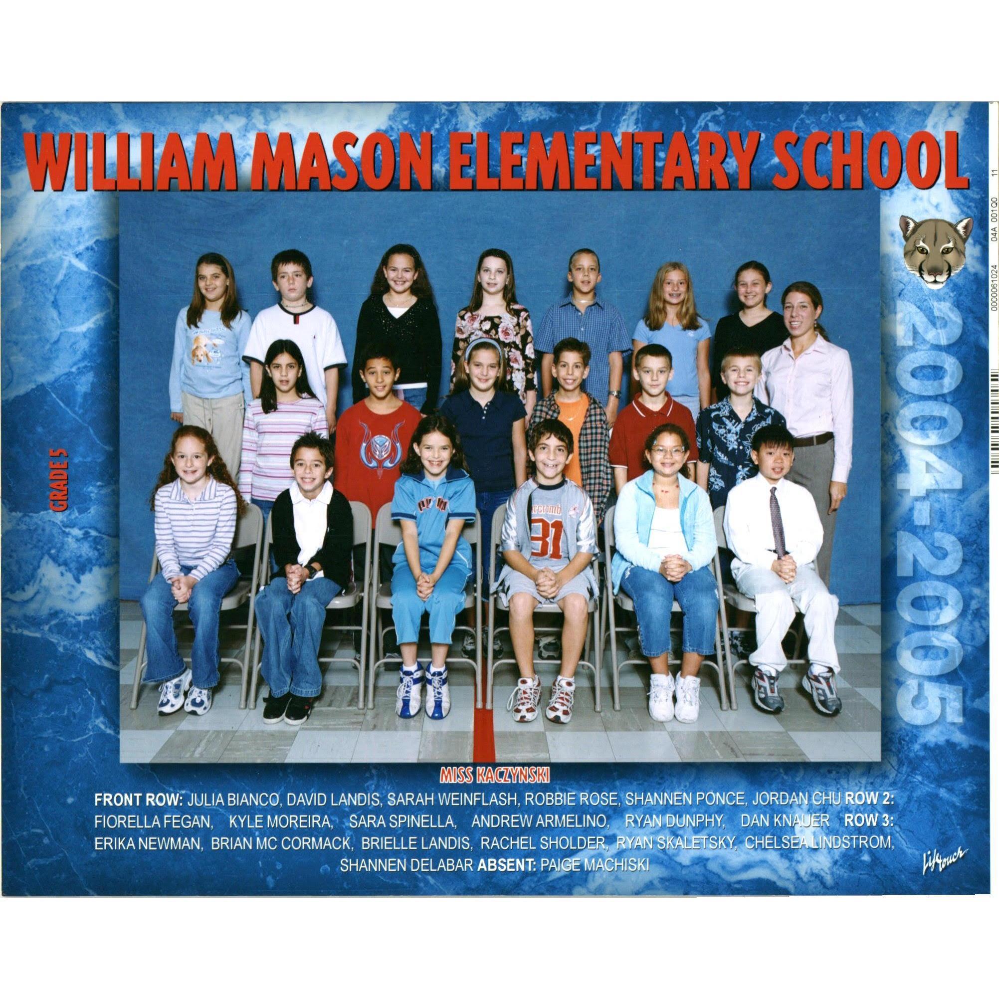 Chelsea & AJ's Fifth Grade Class Picture