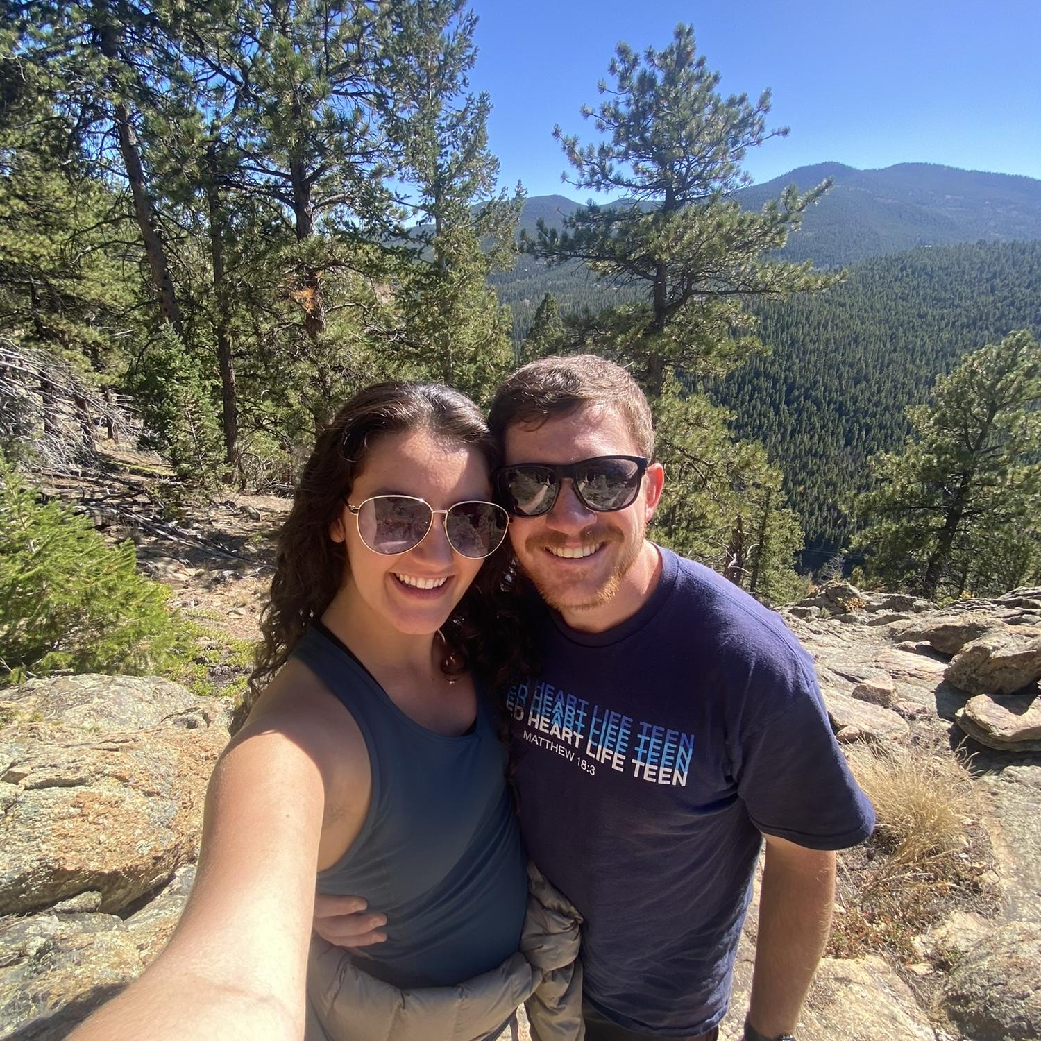 Sofia and I went hiking in Golden Gate Canyon State Park near Golden, CO. This was moments before Sofia tripped and sprained her ankle. Luckily, a physical therapist passed by immediately after!