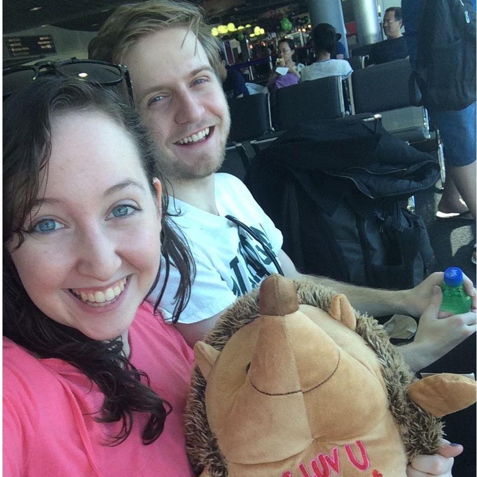 Just before our flight to Australia