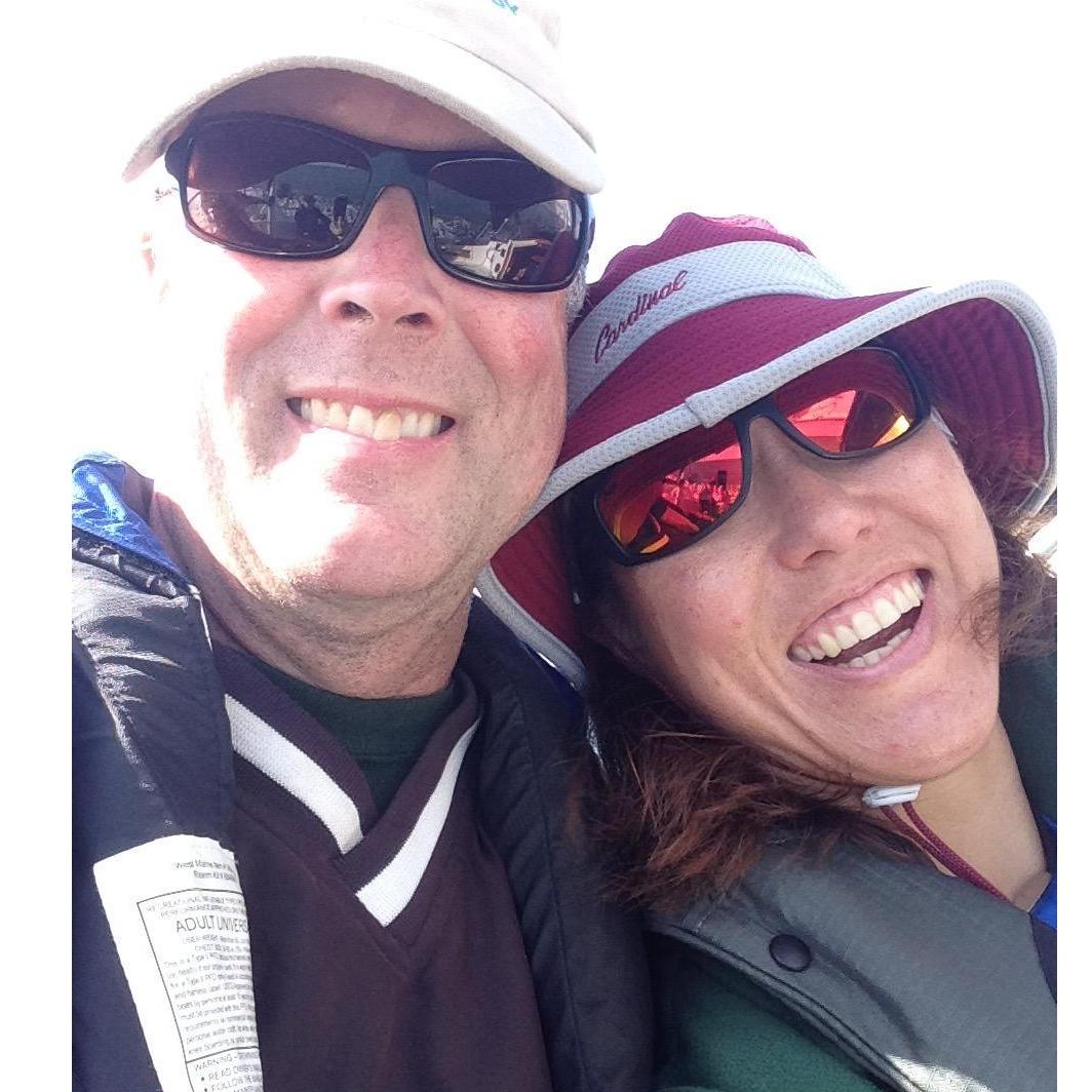 Enjoying a moment on the boat.