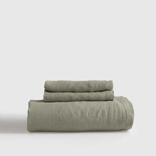 European Linen Sheet Set - Cal King Willowleaf