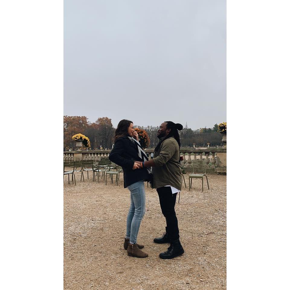 Note the rose behind Emaurie's back.