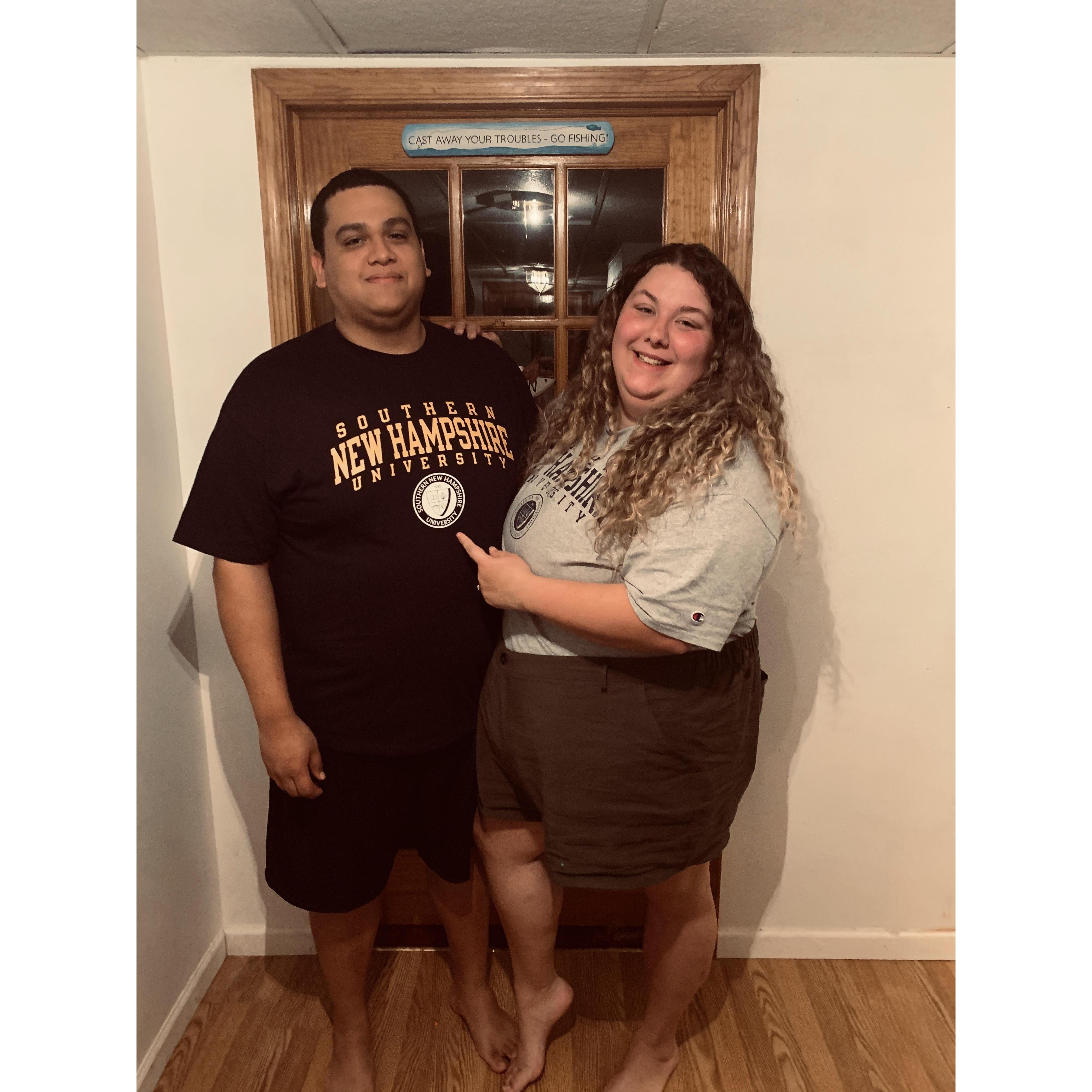 Cesar started school at Rocquel's alma matter! August 2020