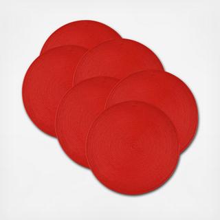 Round Woven Placemat, Set of 6