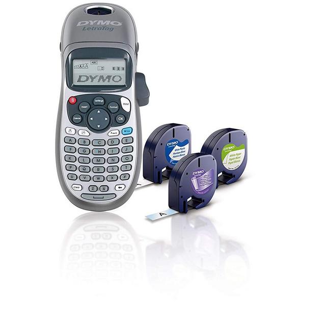 DYMO LetraTag LT-100H Plus Handheld Label Maker with 3 Bonus LetraTag Labeling Tapes (1955663)