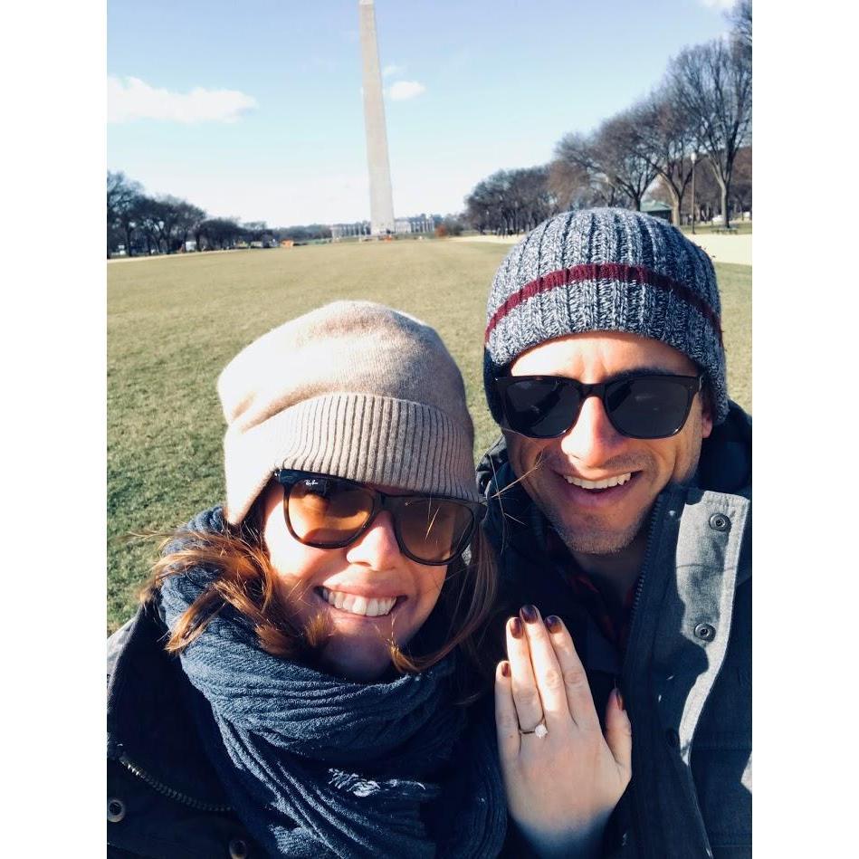 Christmas Day showing our newly engaged glow