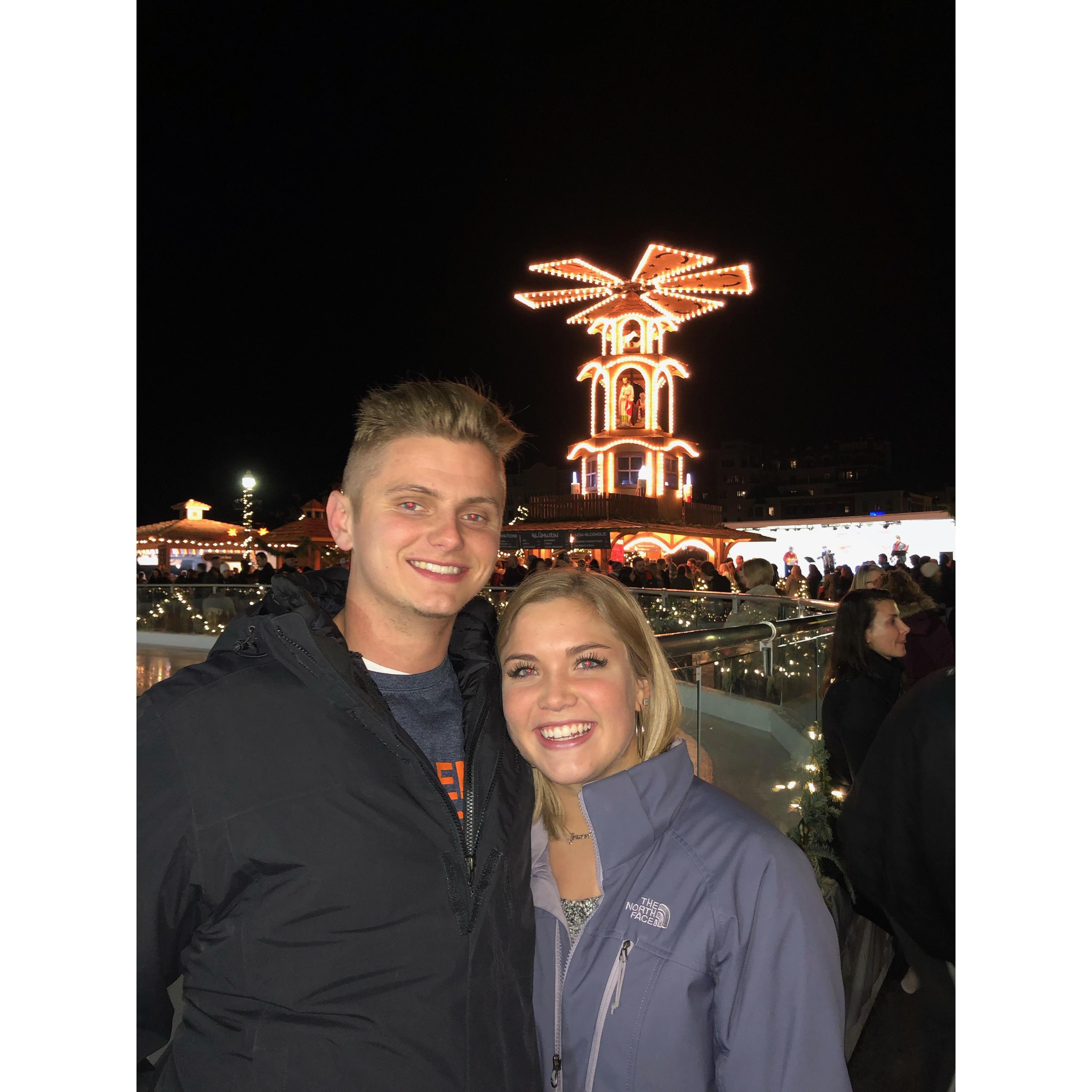 The Carmel Christkindlmarkt and Connor lost a bet to bleach his hair