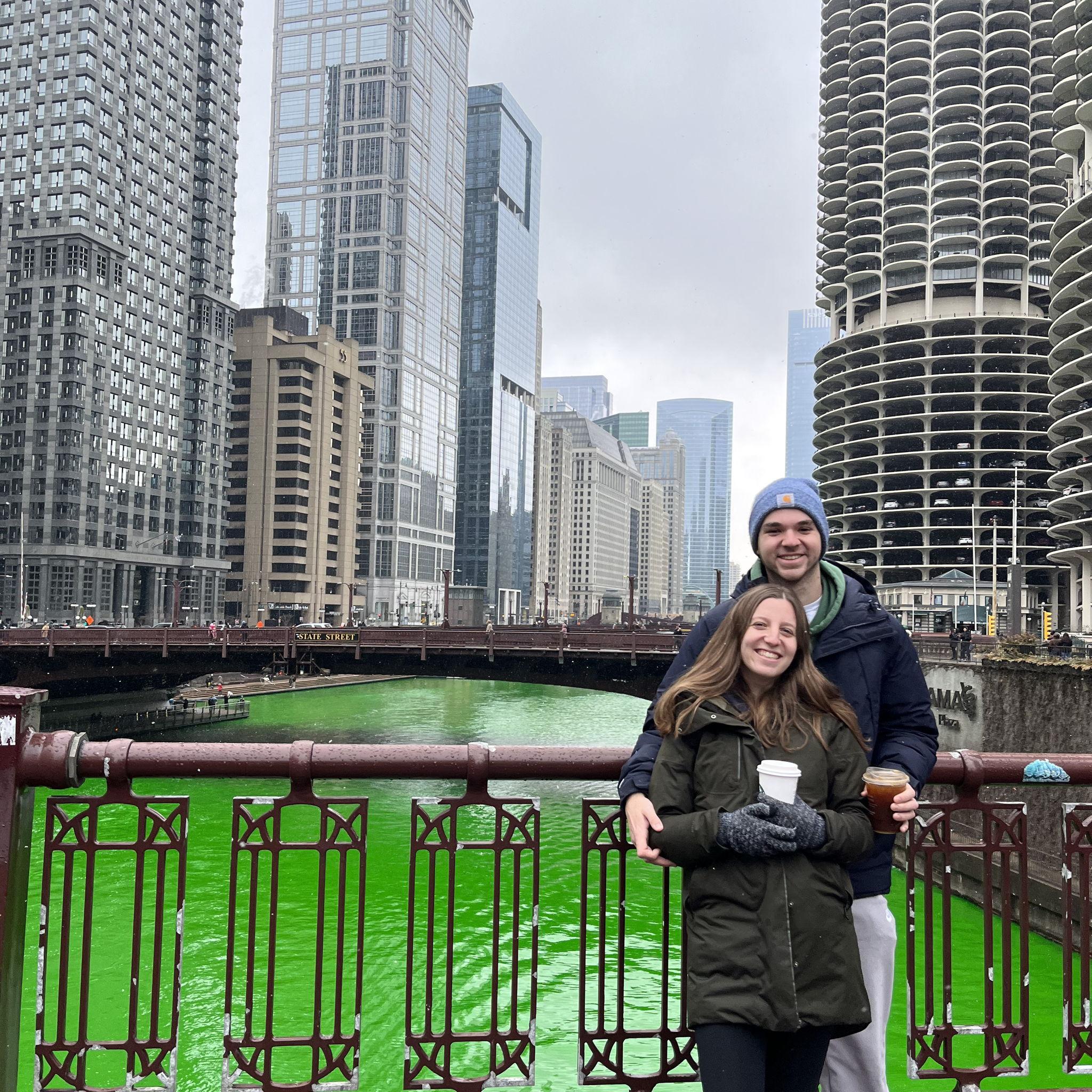 Green river for St. Patty's Day ⚲ Chicago River, Chicago, IL