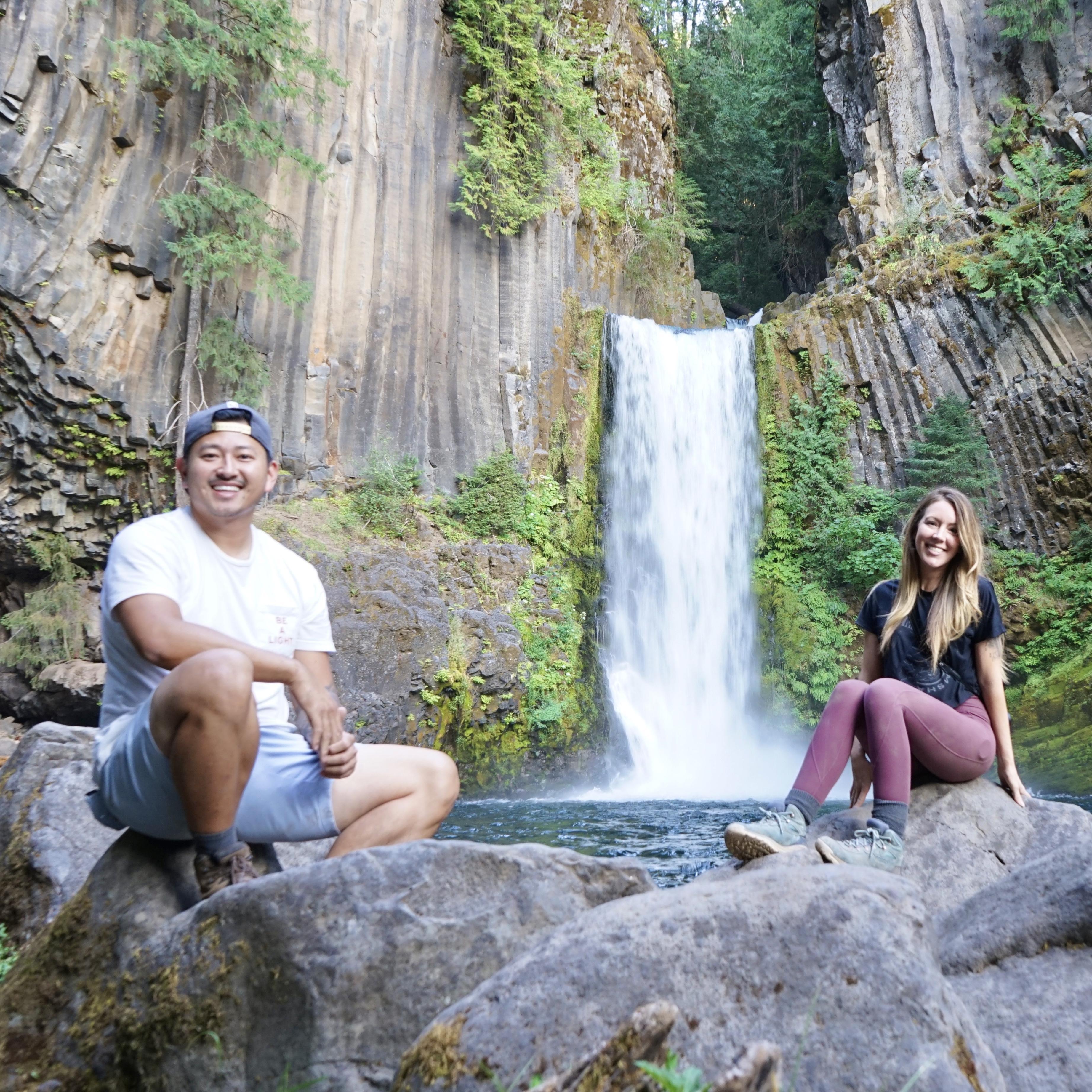 Toketee Falls!  Thang's favorite waterfall in Oregon.  It was a fun and slightly scary adventure getting down.
