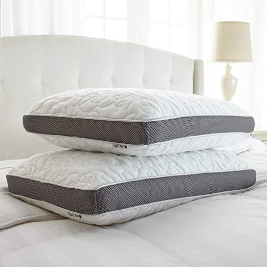 Perfect Cloud Double Airflow Memory Foam Pillow Featuring Cooling Ventilated Visco Foam Core and Mesh Trim for a Refreshing Sleeping Experience