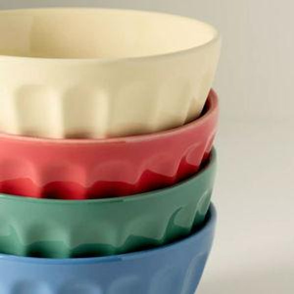 The Latte Stoneware Cereal Bowls, Set of 4: Amelie Edition