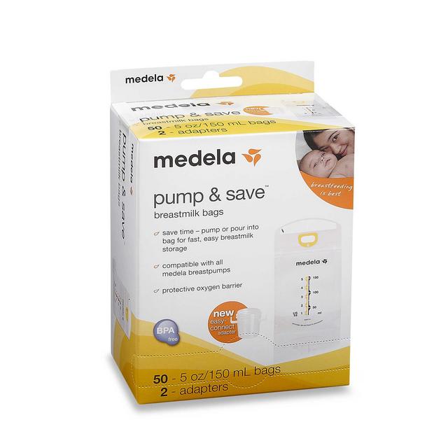Medela® Pump & Save™ 50-Count Breastmilk Bags with Easy-Connect Adapter