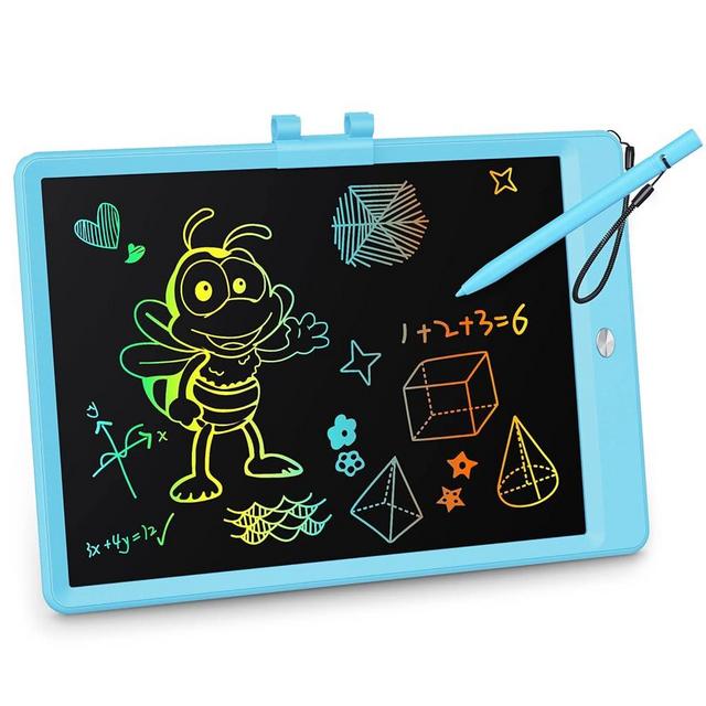 KOKODI LCD Writing Tablet, 10 Inch Colorful Toddler Doodle Board Drawing Tablet, Erasable Reusable Electronic Drawing Pads, Educational and Learning Toy for 3-6 Years Old Boy and Girls