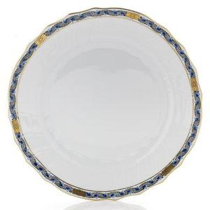 Large Dinner Plate - Herend Chinese Bouquet Garland Black Sapphire
