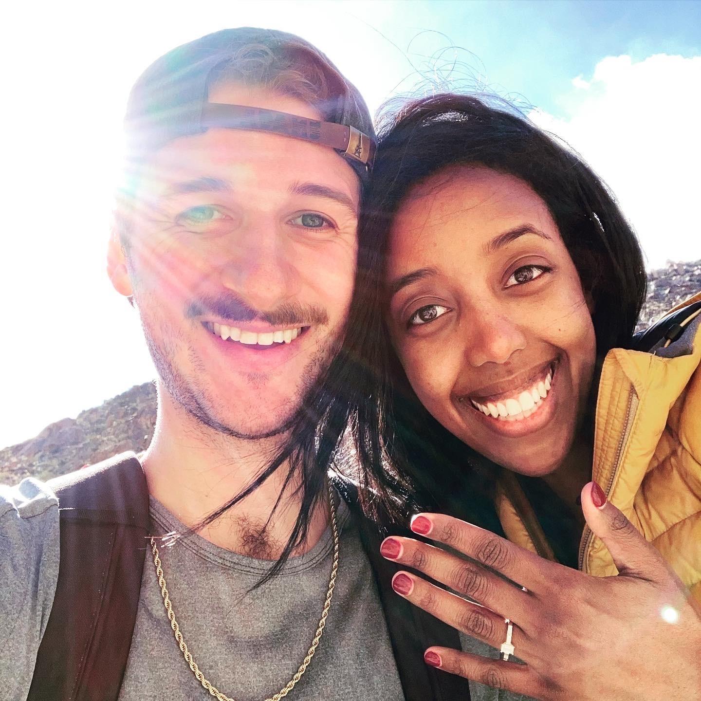 First "We're Engaged!" Selfie
