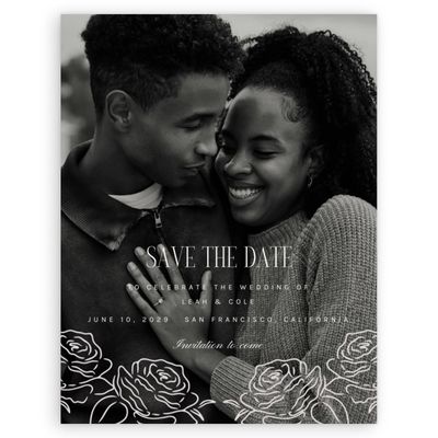 Grey Wedding Digital Save the Date - Silvana Photo