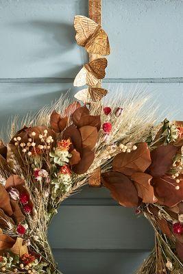 Gilded Moth Wreath Hanger