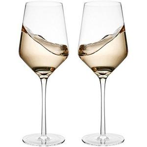 Crystal Wine Glasses by Bella Vino - Handcrafted Red / White Wine Glass - 100% Lead Free Premium Quality Crystal Glass, Perfect for Any Occasion, Professional Wine Tasting -- Set of 2