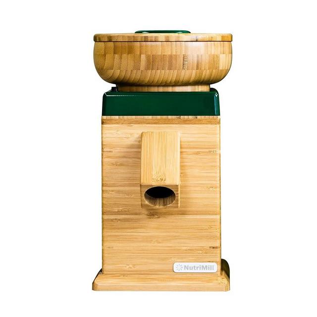 NutriMill Harvest Electric Stone Grain Mill, 450 Watt - Forest Green