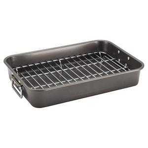 Farberware Nonstick 11-Inch x 15-Inch Roaster with Flat Rack