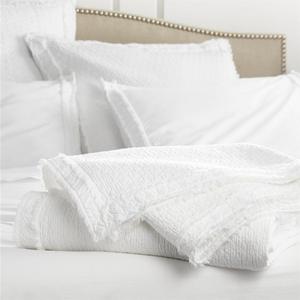 Washed Organic Cotton White Full/Queen Coverlet