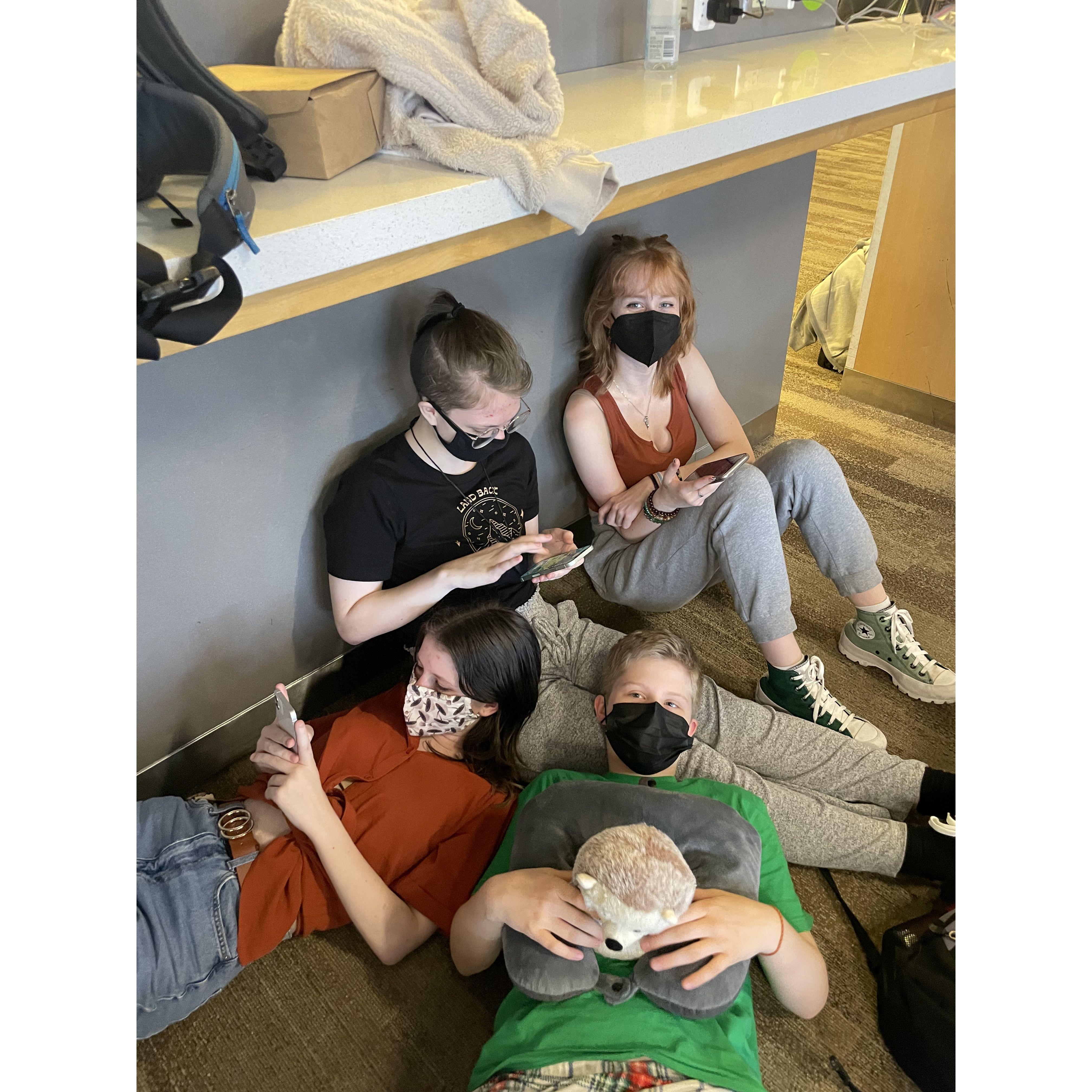 Airport downtime on way to Spain