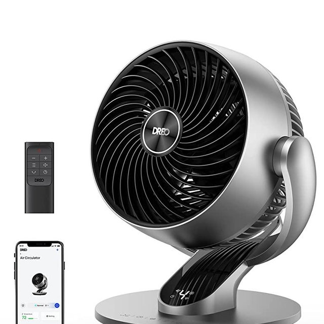 Dreo Smart Fans for Home Bedroom, Powerful 70 ft Whole Room Air Circulator Fan, 120°+90° oscillating fans with Voice Control, 4 Speeds, 5 Modes, 12H Timer, 9" Table Fan for Office, Indoor
