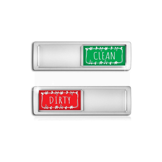 Dishwasher Magnet, Clean Dirty Sign Indicator for Dishwasher Easy to Read Signs, Sleek Design, Heavy Duty Magnet with Optional Stickers